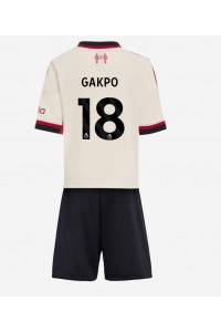 Liverpool Cody Gakpo #18 Jalkapallovaatteet Lasten Vieraspeliasu 2025-26 Lyhythihainen (+ Lyhyet housut)